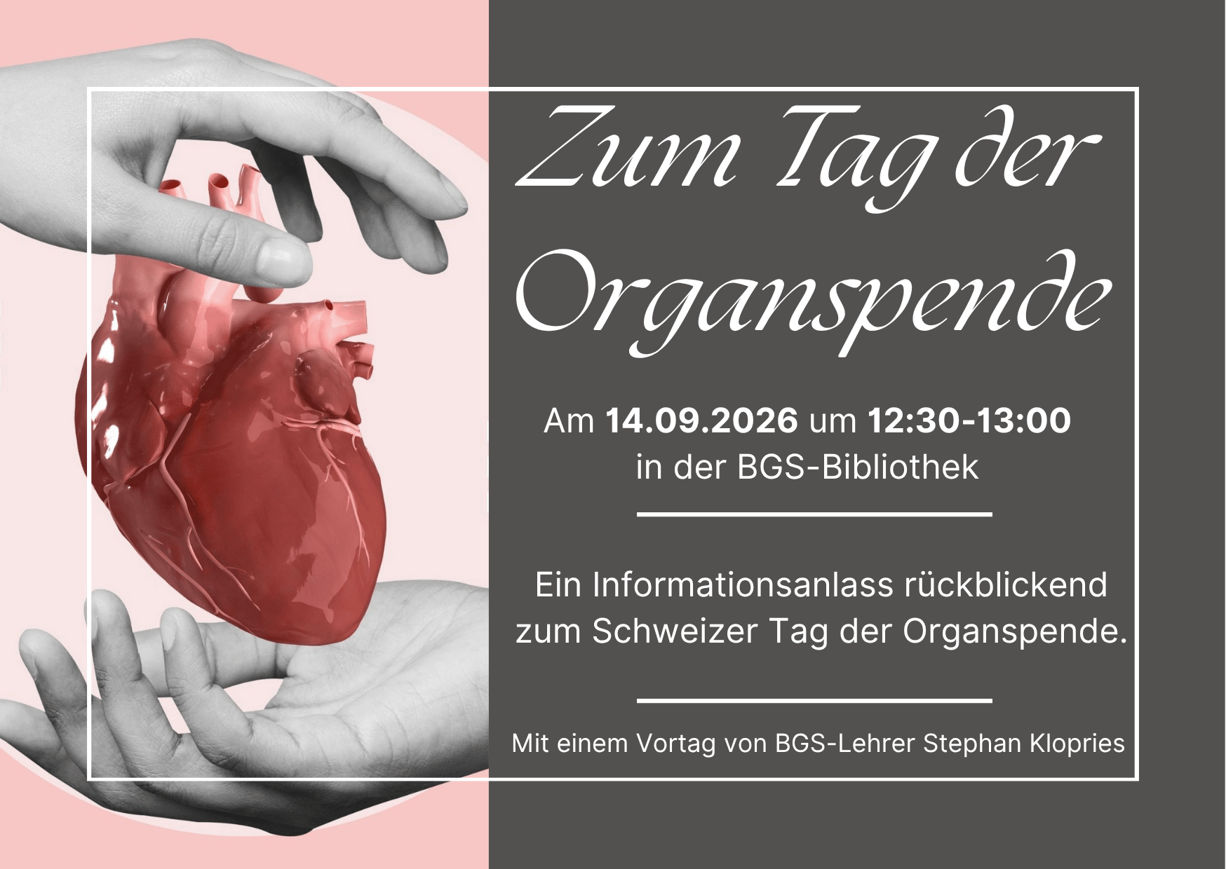 Poster zum Tag der Organspende